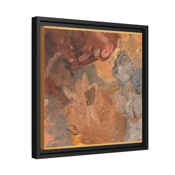 Earth Tones Abstract - Thick Frame, Side View